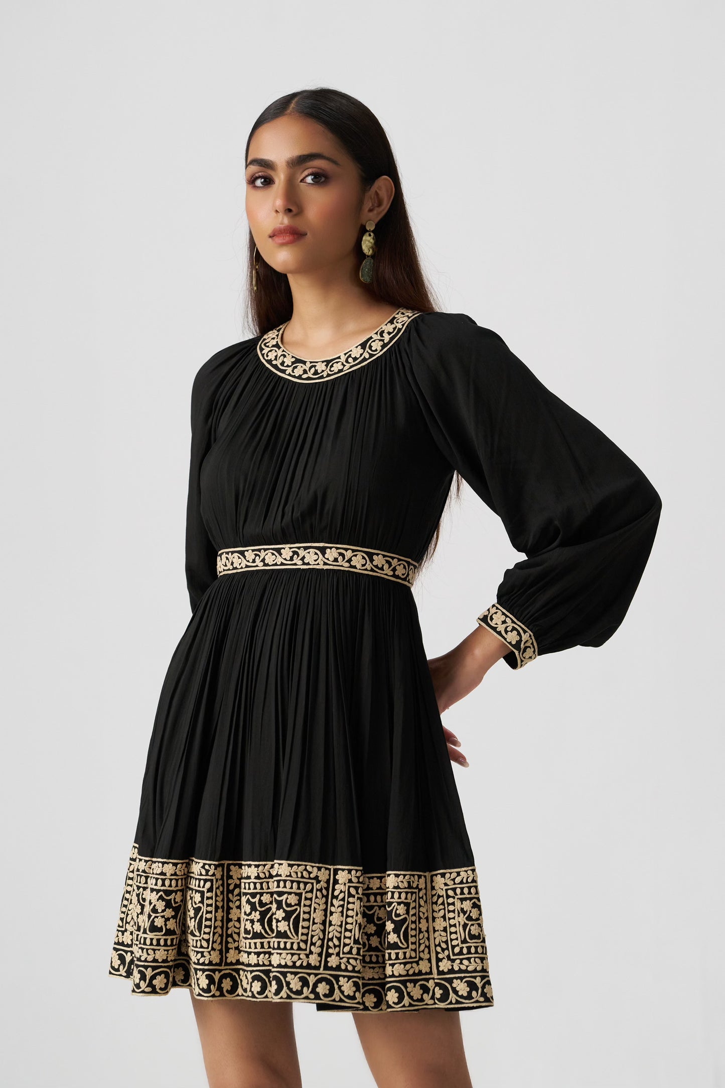 Cathryn Embroidered Dress (Short)