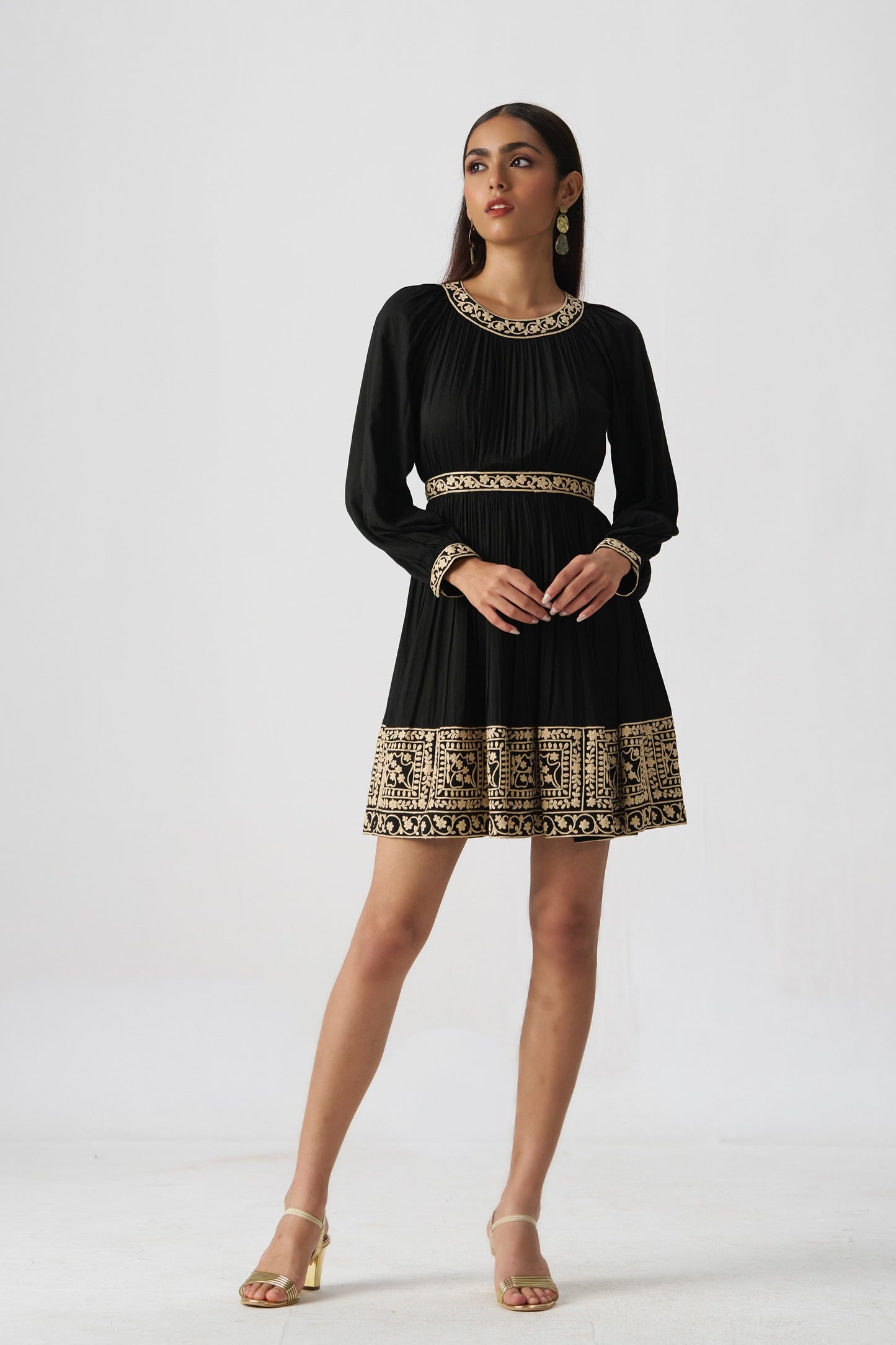 Cathryn Embroidered Dress (Short)