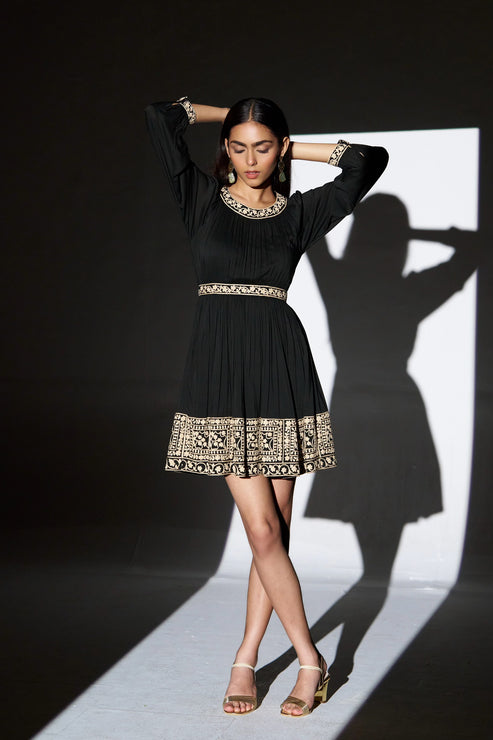 Cathryn Embroidered Dress (Short)