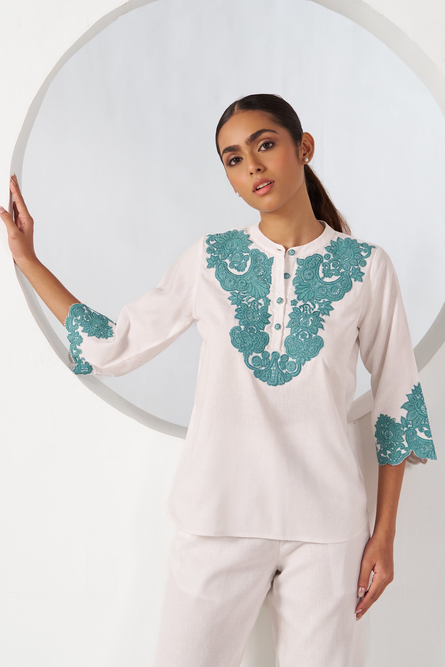 Diva Appliqué Co-ord Set (Long Pants)