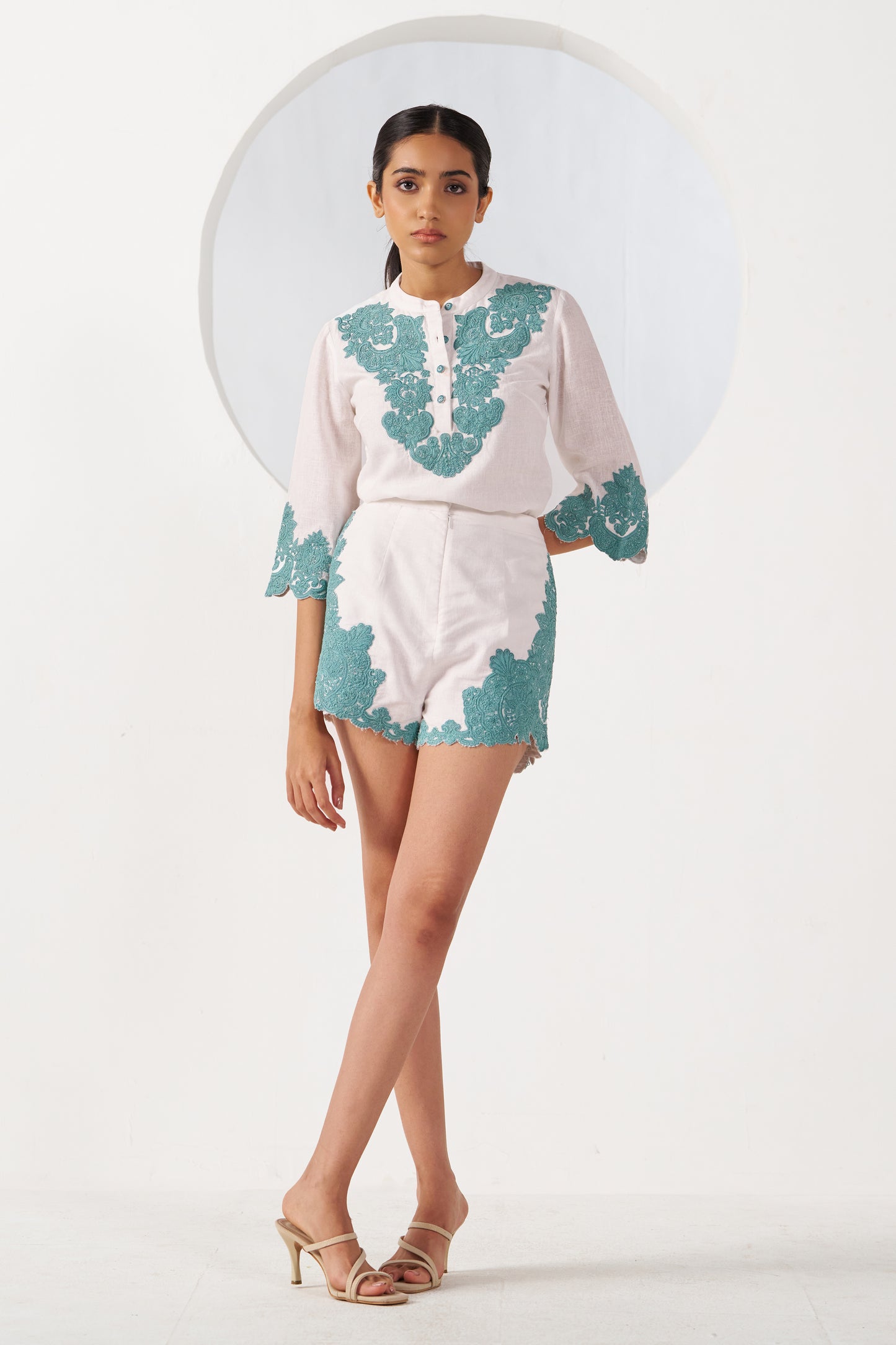 Diva Appliqué Co-ord Set (Short Pants)