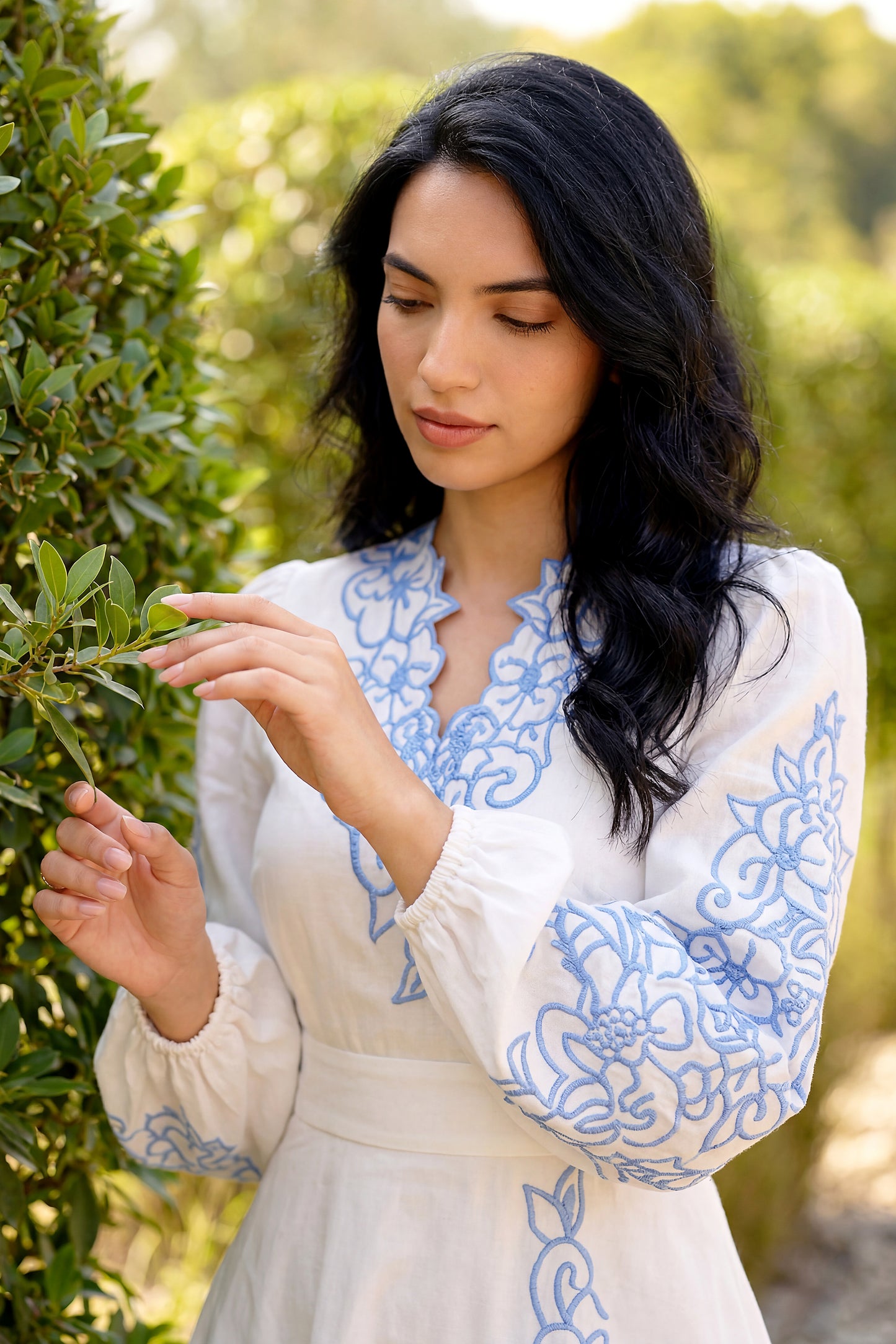 Freya Cutwork Linen Dress