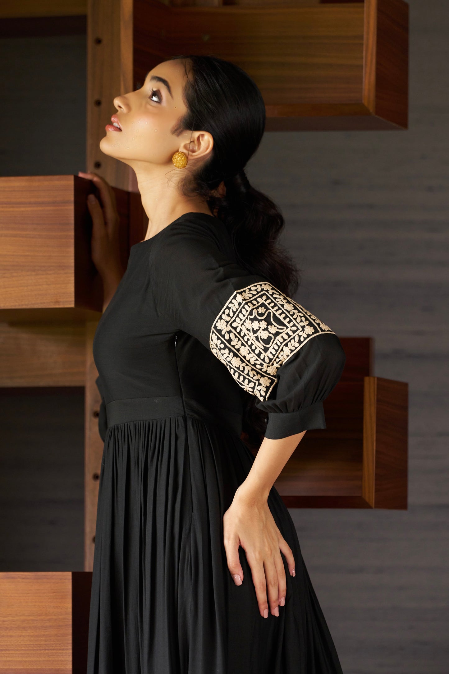 Cathryn Embroidered Dress (Long)