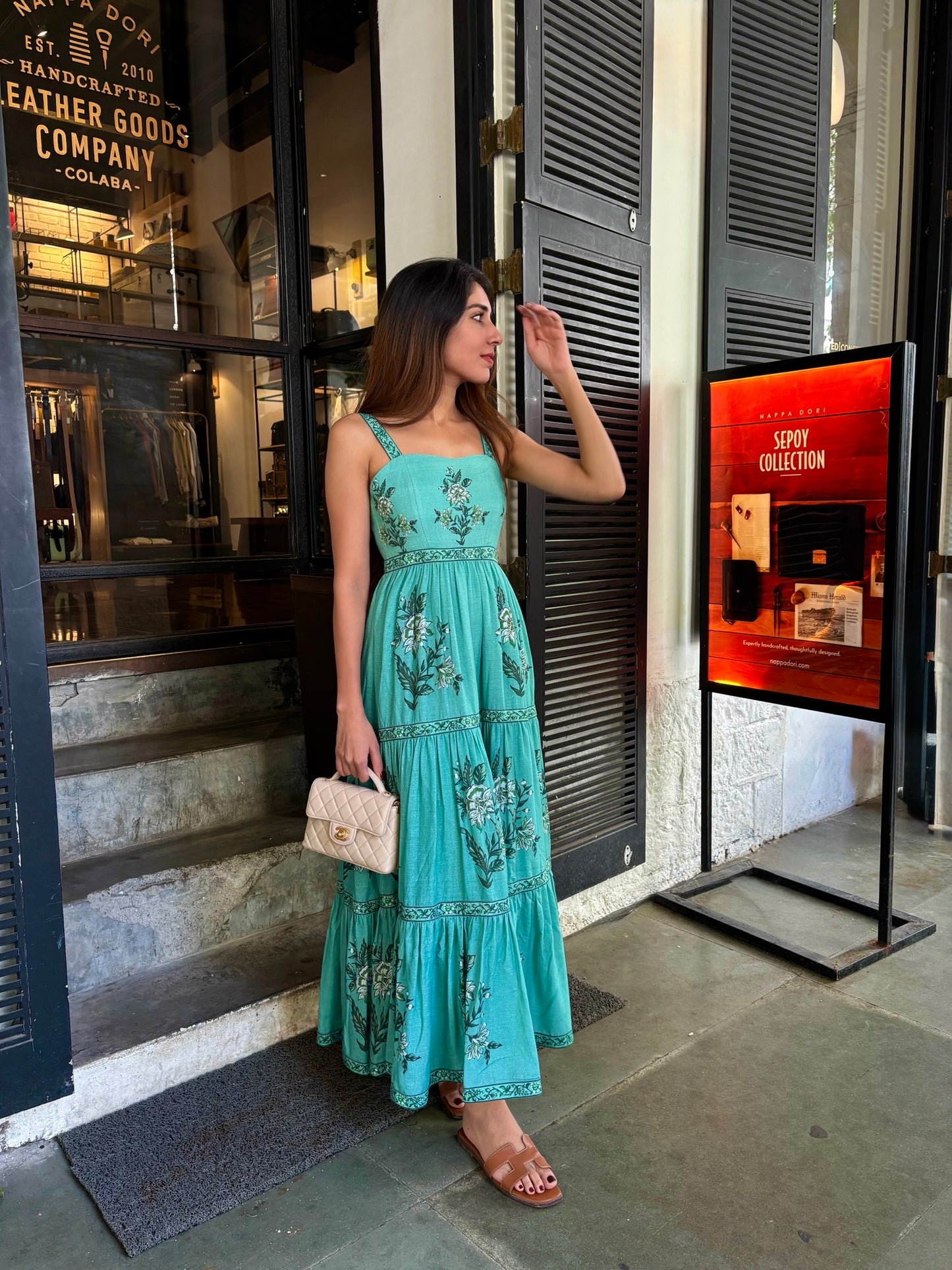 Ziva Printed Linen Maxi