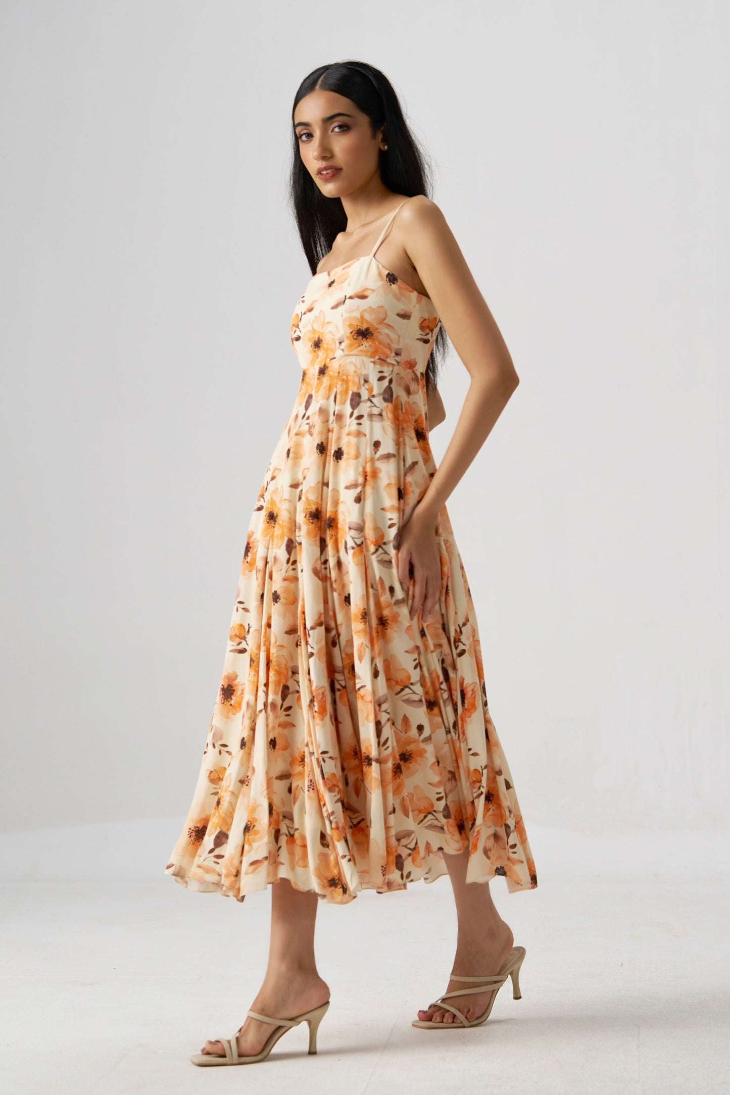 Scarlet Printed Midi