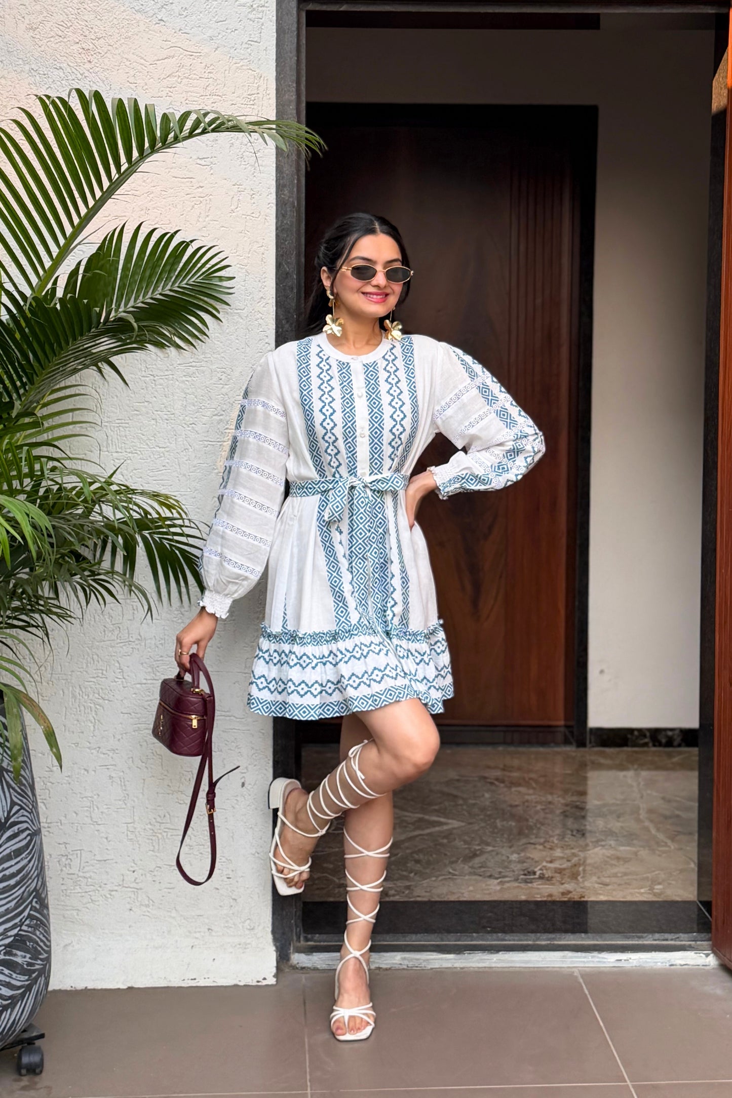 Alexis Printed Linen Dress