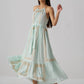 June Embroidered Linen Maxi