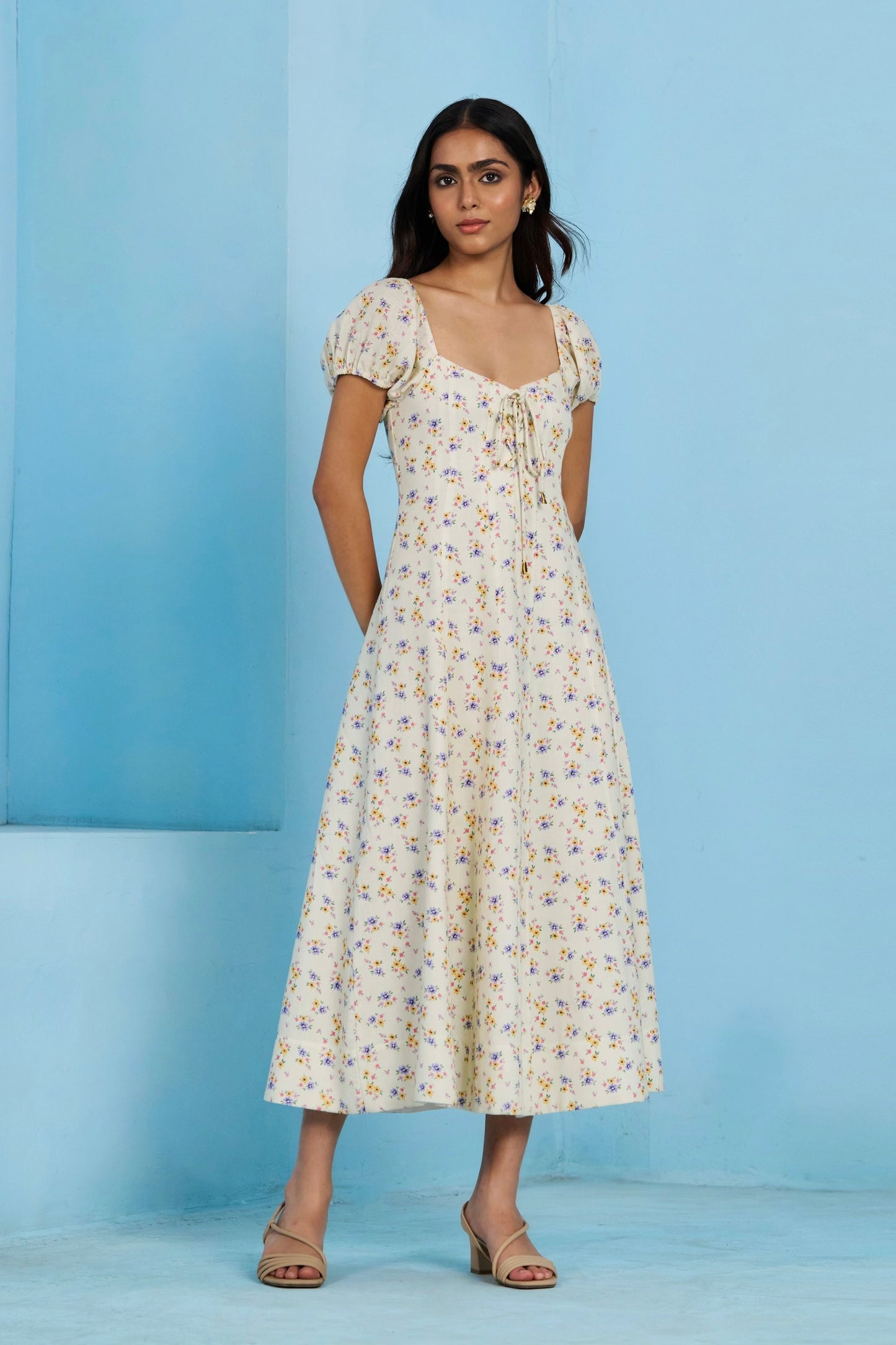 Lola Printed Linen Dress