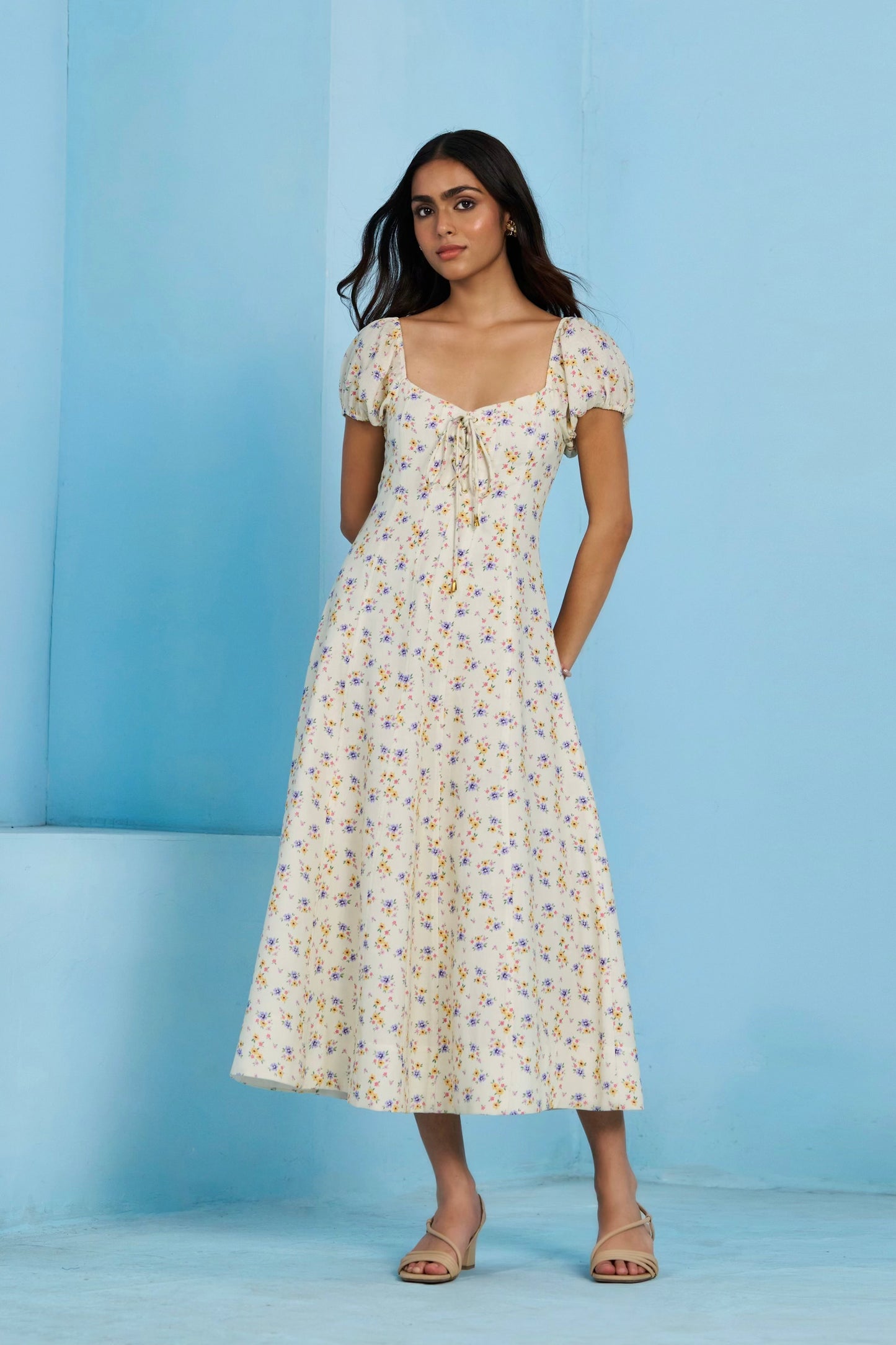 Lola Printed Linen Dress