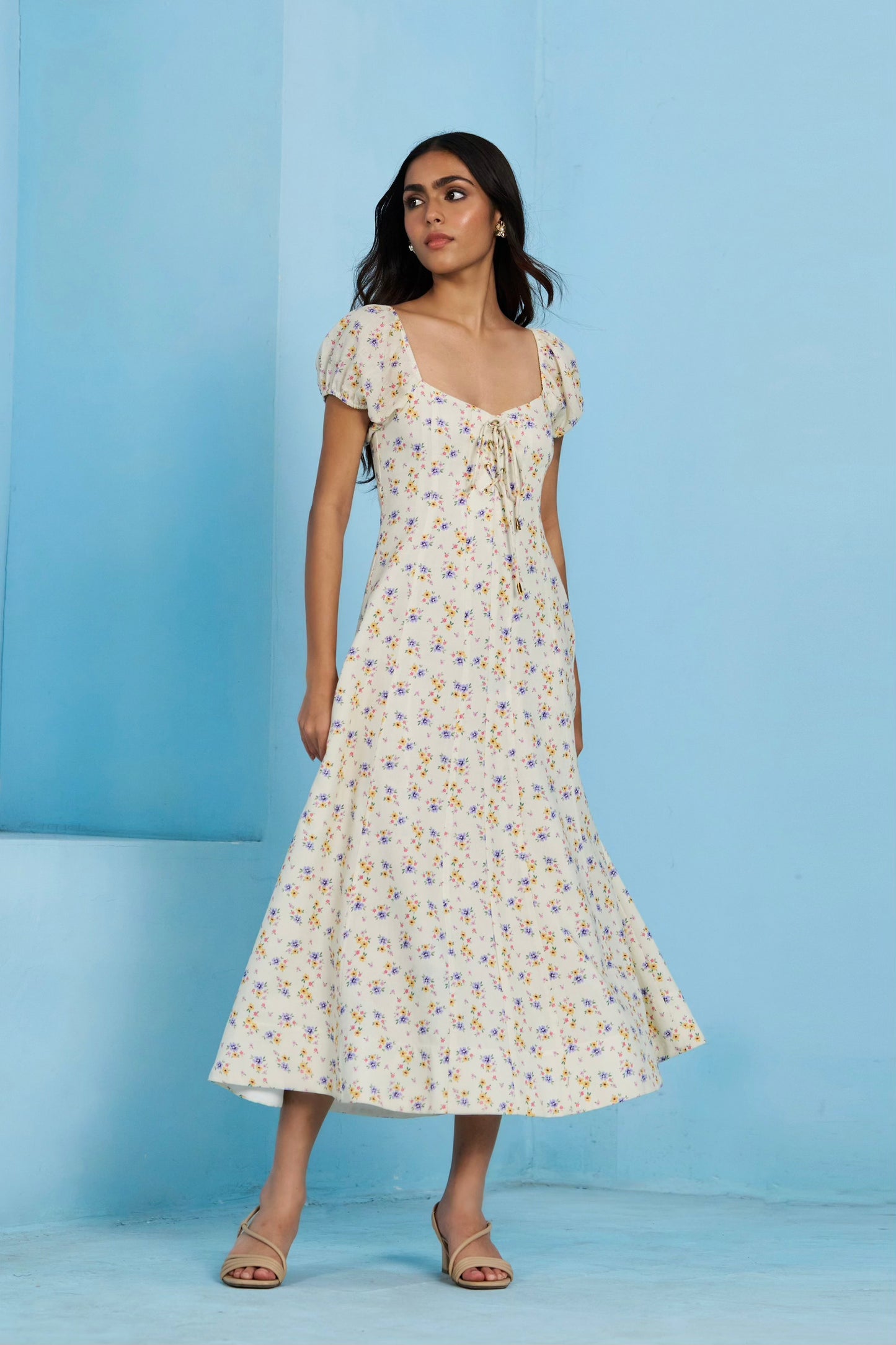 Lola Printed Linen Dress