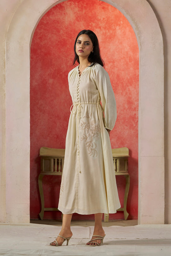 Madison Embroidered Linen Maxi