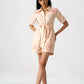 Monaco Appliqué Linen Romper