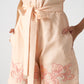 Monaco Appliqué Linen Romper