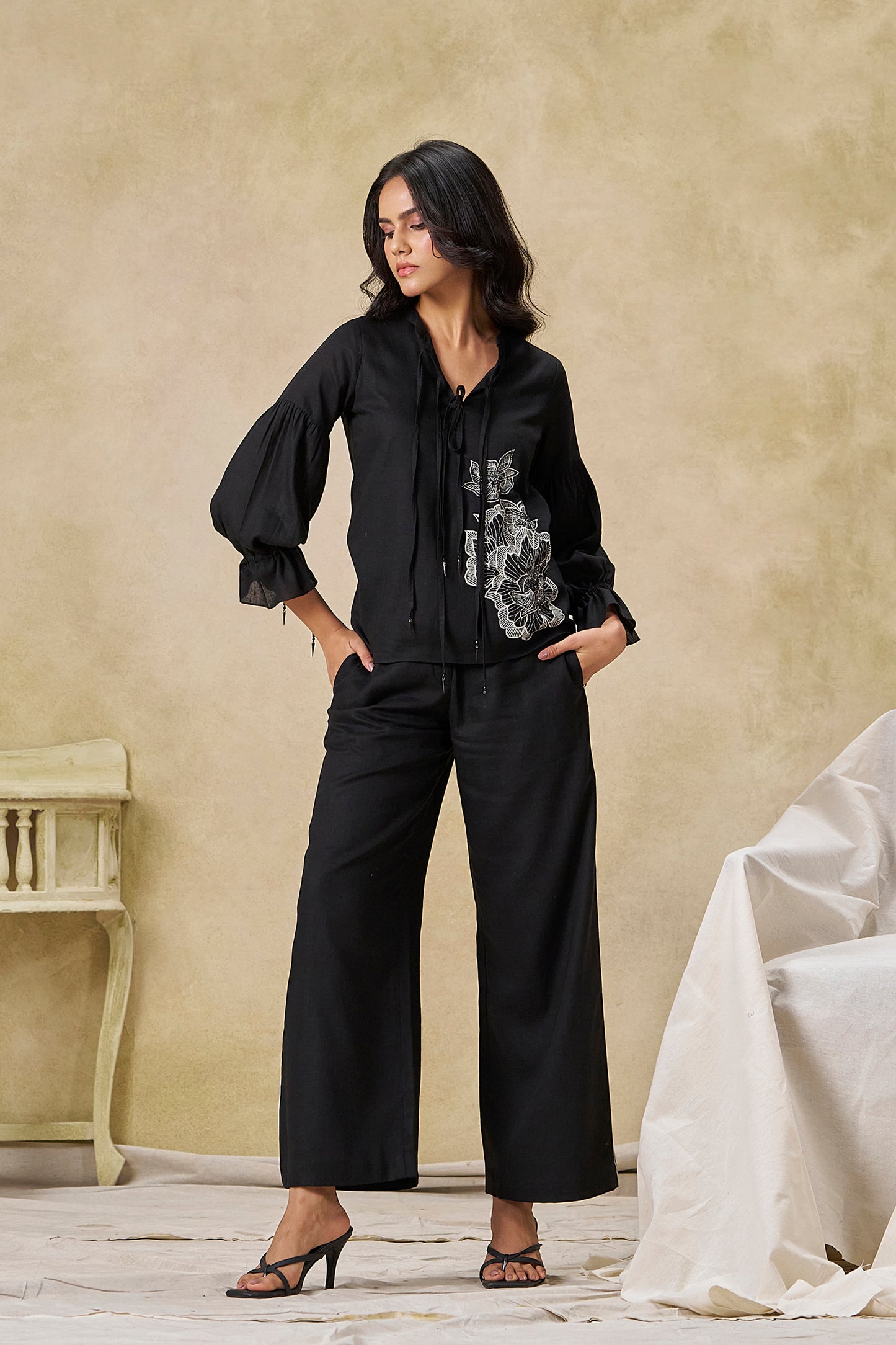Monet Embroidered Co-ord Set