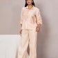 Nora Embroidered Co-ord Set (Peach)
