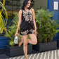 Quinn Embroidered Co-ord Set (Black)