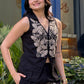 Quinn Embroidered Top (Black)