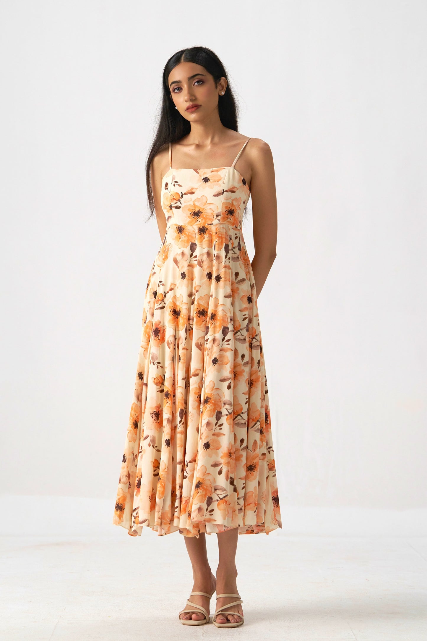 Scarlet Printed Midi