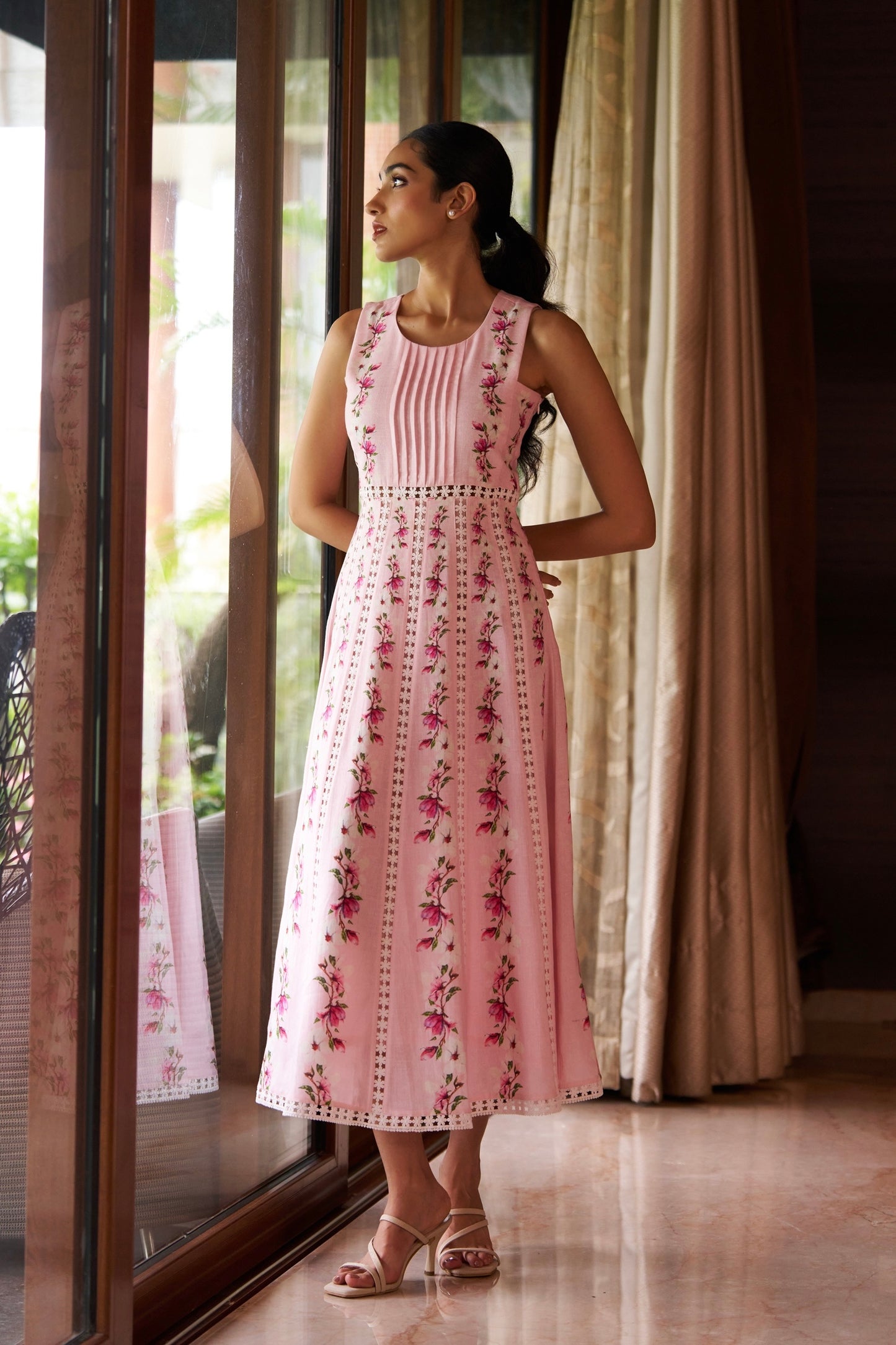 Serena Printed Linen Dress