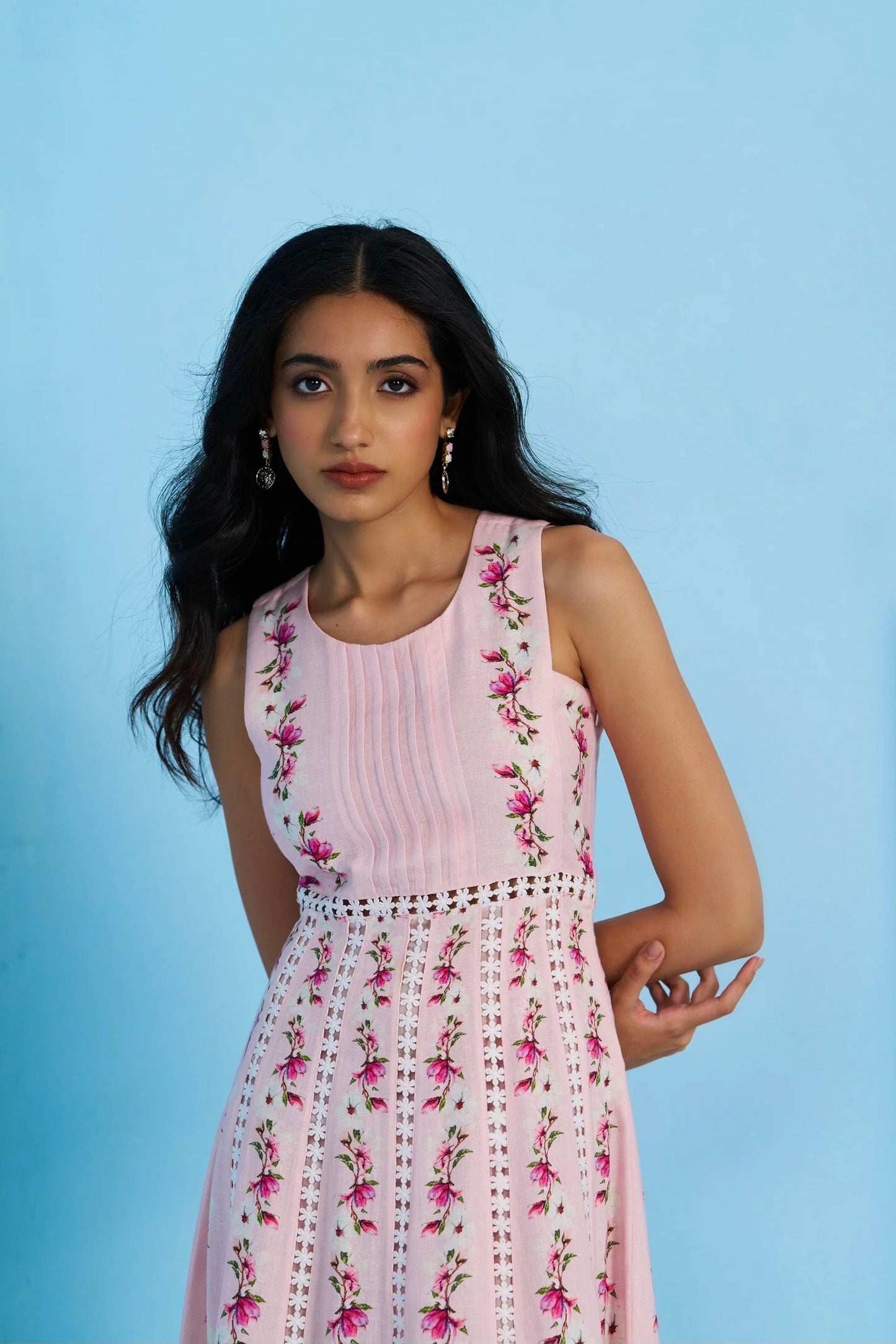 Serena Printed Linen Dress