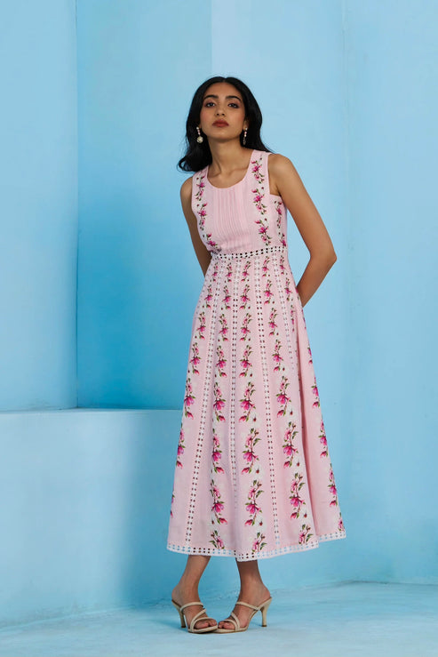 Serena Printed Linen Dress