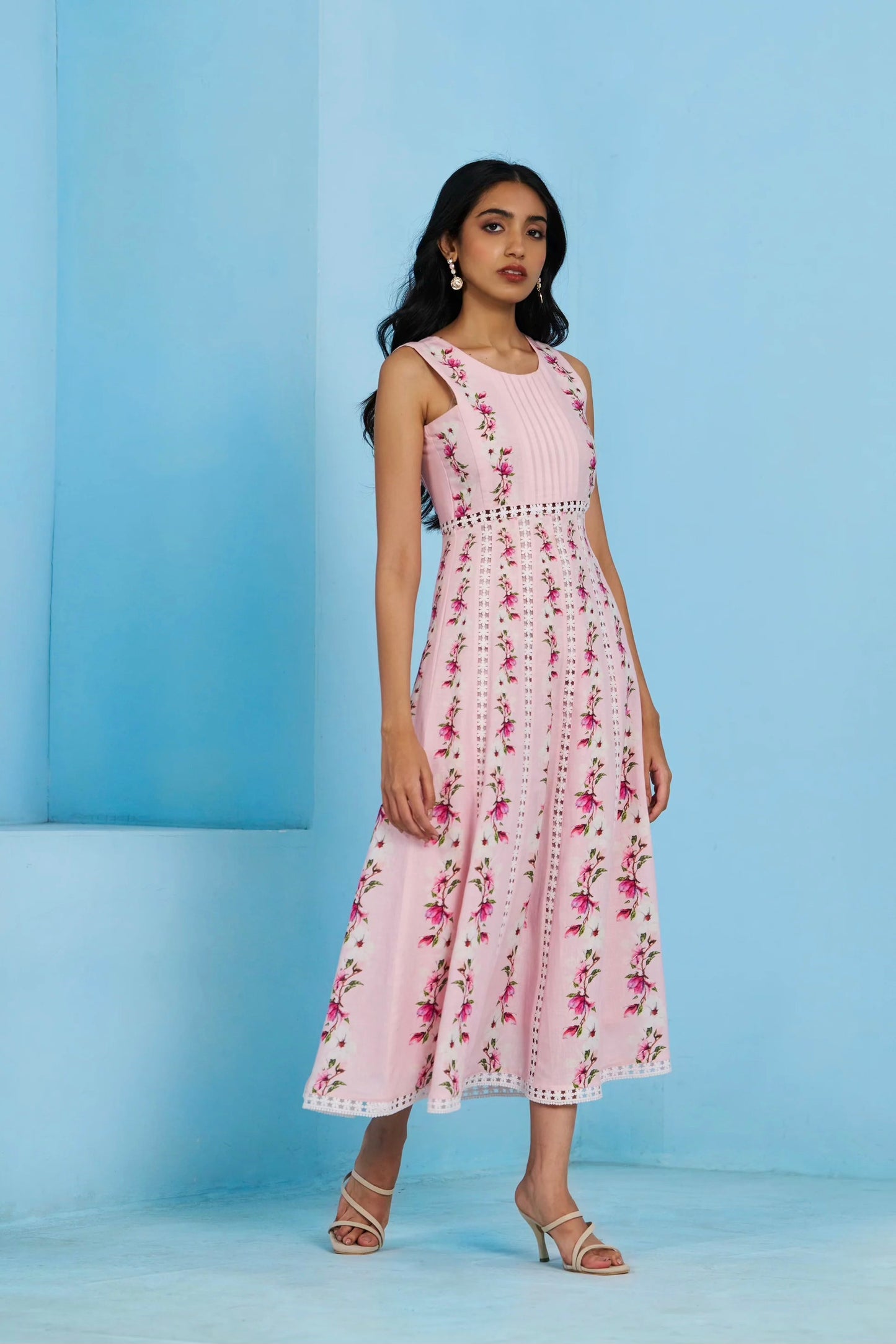 Serena Printed Linen Dress
