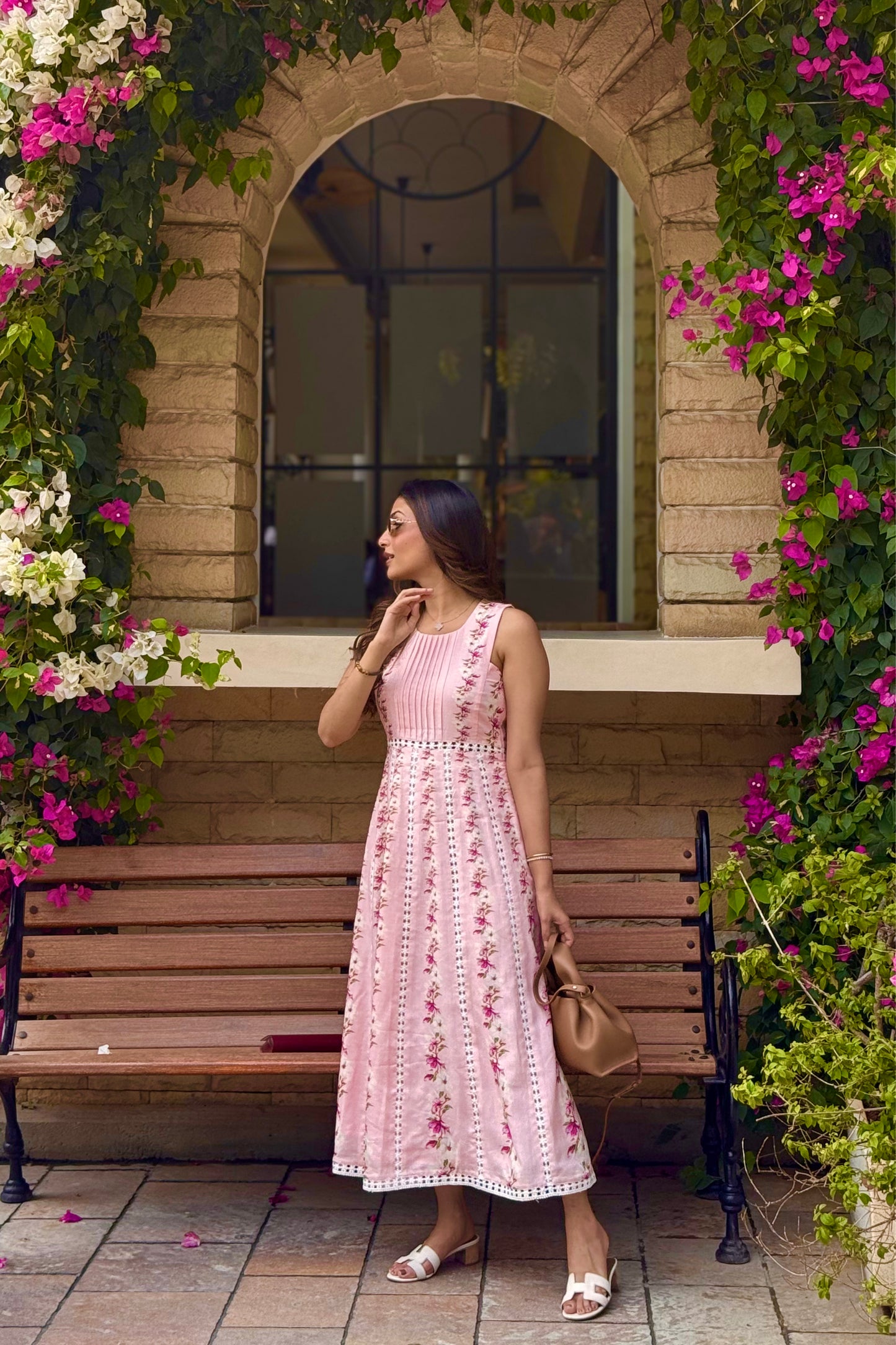 Serena Printed Lace Dress